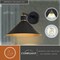 Vaxcel Dunbar 1 Light Matte Black and Gold Contemporary Outdoor Wall Sconce Metal Shade T0682 - alternate 5